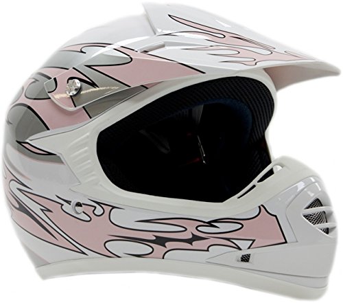 Youth Kids Offroad Helmet DOT Motocross ATV Dirt Bike MX Motorcycle - Pink - Large