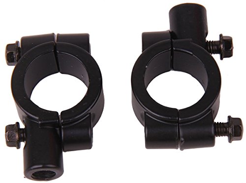 Black Motorcycle 1 25mm handle bar Clamp with 10mm clockwise thread Mirror Mount for 2012 Harley-Davidson Sportster 883 Super Low XL883L